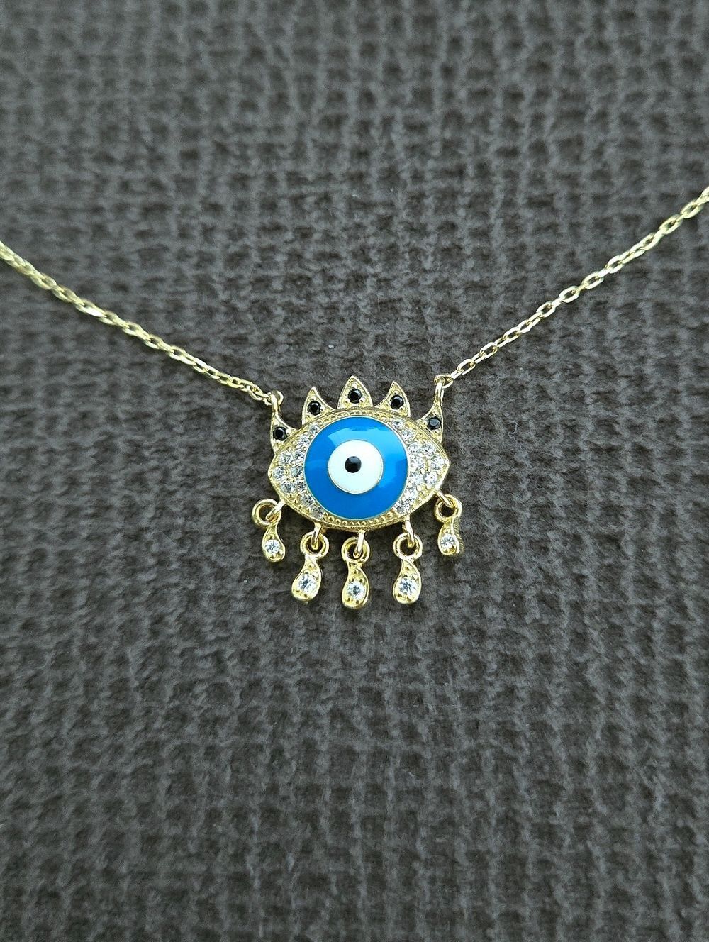 Fancy Silver🤍 Evil Eye🧿 Pendant Necklace